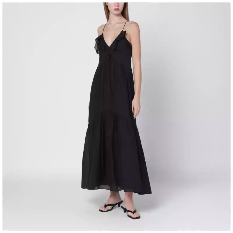 ISABEL MARANT Étoile Black Vasma cotton-voile dress