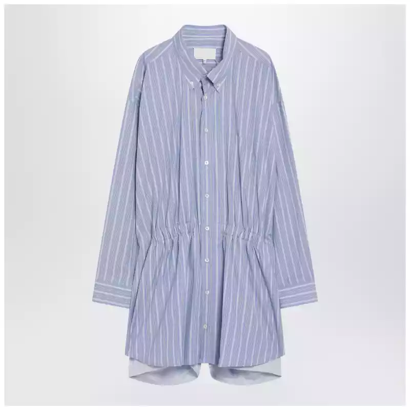 Maison Margiela Light blue striped shirtdress