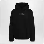 Maison Margiela Black hoodie with reversed logo