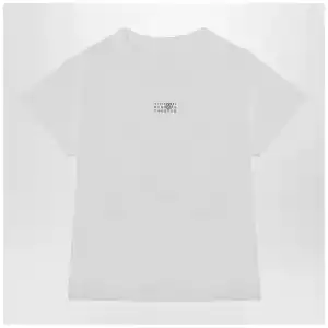 MM6 Maison Margiela White T-shirt with Numeric Signature patch