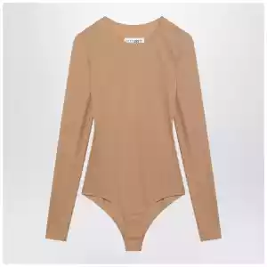MM6 Maison Margiela Skin-tone bodysuit in lycra jersey