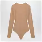 MM6 Maison Margiela Skin-tone bodysuit in lycra jersey