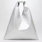 MM6 Maison Margiela Medium Japanese bag in silver eco-leather