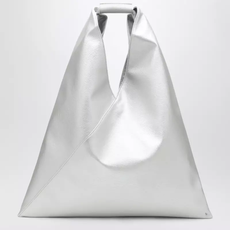 MM6 Maison Margiela Medium Japanese bag in silver eco-leather