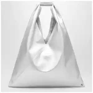 MM6 Maison Margiela Medium Japanese bag in silver eco-leather