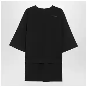 MM6 Maison Margiela Black wool-blend mini dress