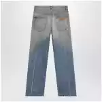 MM6 Maison Margiela Straight-leg trompe-l'œil cotton jeans in medium blue