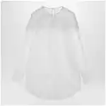 MM6 Maison Margiela Cotton shirt with sheer panels in off-white