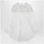 MM6 Maison Margiela Cotton shirt with sheer panels in off-white