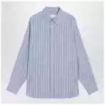 Maison Margiela Light blue striped cotton shirt