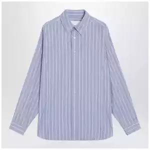 Maison Margiela Light blue striped cotton shirt