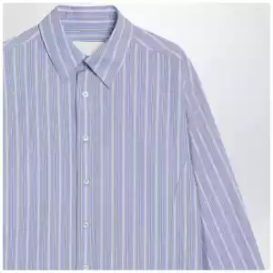 Maison Margiela Light blue striped cotton shirt