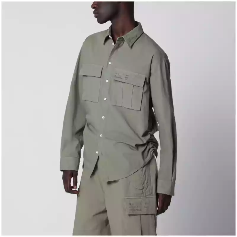 Dsquared2 Military green cotton shirt