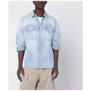 Dsquared2 Light blue washed denim shirt