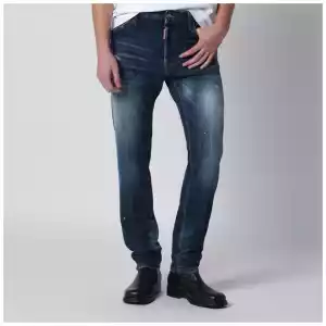 Dsquared2 Washed blue Teddy jeans with paint splatters