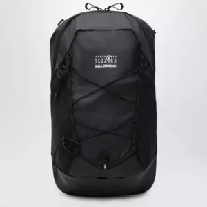 MM6 Maison Margiela XT-15 technical nylon backpack in black and white
