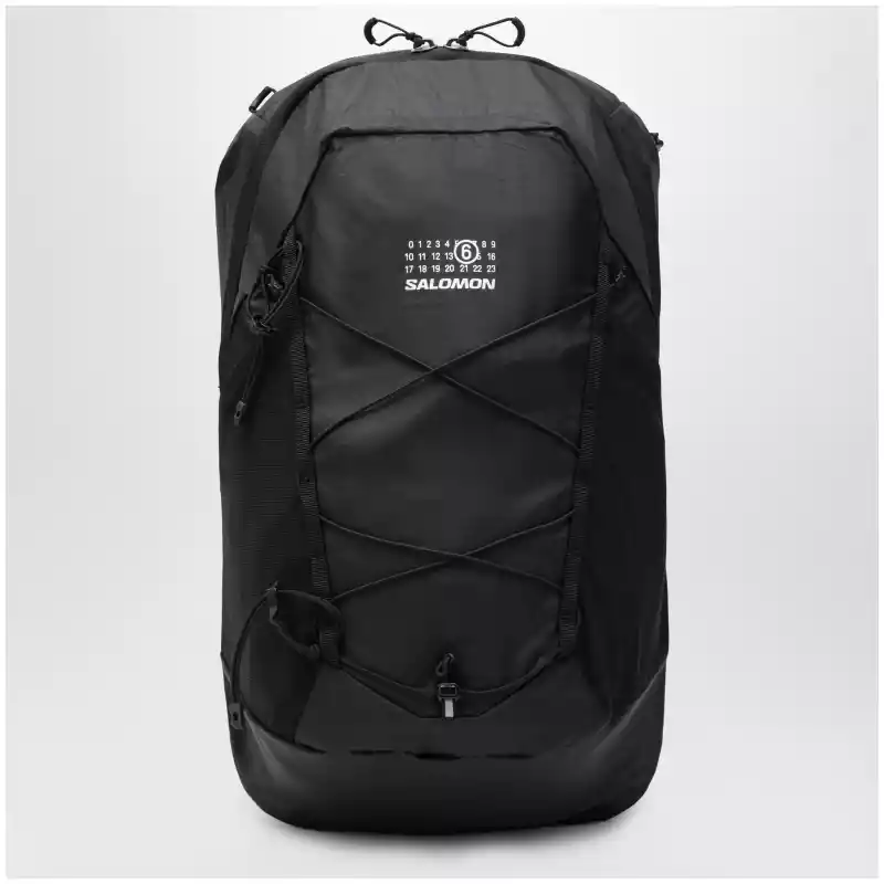 MM6 Maison Margiela XT-15 technical nylon backpack in black and white