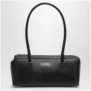 MM6 Maison Margiela Small black leather Bowling bag
