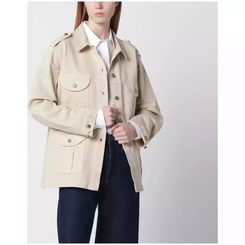 Blazé Milano Safari jacket in beige denim
