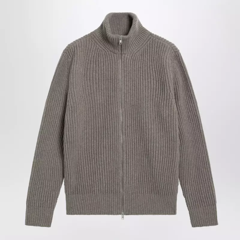 MM6 Maison Margiela Beige mélange wool cardigan