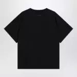 MM6 Maison Margiela Black cotton T-shirt with Numeric logo