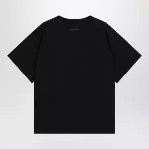 MM6 Maison Margiela Black cotton T-shirt with Numeric logo