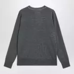 MM6 Maison Margiela Grey wool sweater with Numeric logo