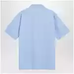 MM6 Maison Margiela Short-sleeve poplin shirt with reinforcements, light blue