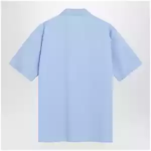 MM6 Maison Margiela Short-sleeve poplin shirt with reinforcements, light blue