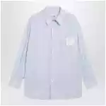MM6 Maison Margiela White/light blue striped cotton shirt