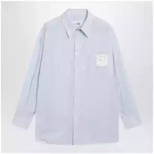 MM6 Maison Margiela White/light blue striped cotton shirt