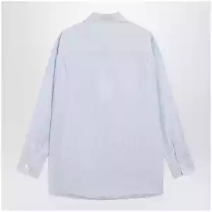 MM6 Maison Margiela White/light blue striped cotton shirt
