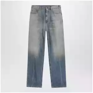 MM6 Maison Margiela Mid-blue washed-effect denim jeans