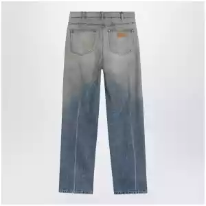 MM6 Maison Margiela Mid-blue washed-effect denim jeans