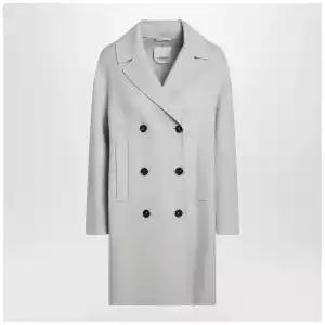 S Max Mara Sand-coloured midi coat in wool drap