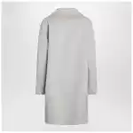 S Max Mara Sand-coloured midi coat in wool drap