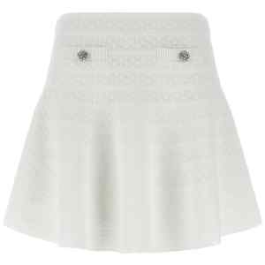 Self-Portrait Pointelle Knit Mini Skirt