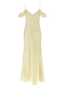 Self-Portrait Satin Striped Long Dress