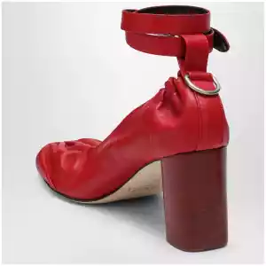Durazzi Milano Red décolleté with D-Ring logo