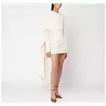 THE ANDAMANE Xenia ivory mini dress
