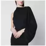 THE ANDAMANE Black one-shoulder mini dress