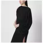 THE ANDAMANE Black Selene one-shoulder long dress
