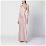 THE ANDAMANE Peony-coloured Ninfea dress with back draping