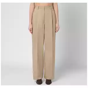 TheLatest Wide sand-coloured Axel trousers