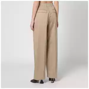 TheLatest Wide sand-coloured Axel trousers