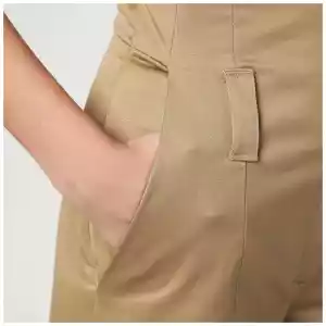 TheLatest Camel-coloured short jumpsuit in cotton