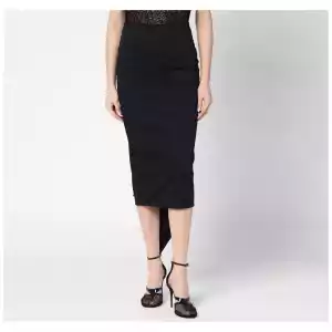 TheLatest Black cotton midi skirt