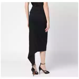 TheLatest Black cotton midi skirt