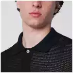 Tagliatore Black openwork cotton cardigan
