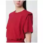 ISABEL MARANT Cherry-coloured Zelitos cotton T-shirt